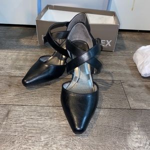 Black two inch heels